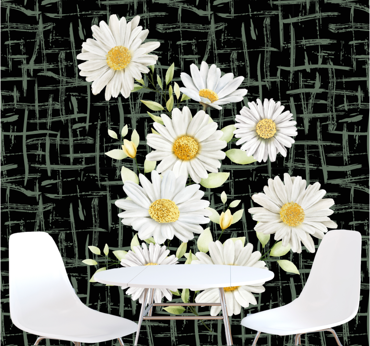 Fototapet cu flori aranjament floral cu margarete - TenStickers