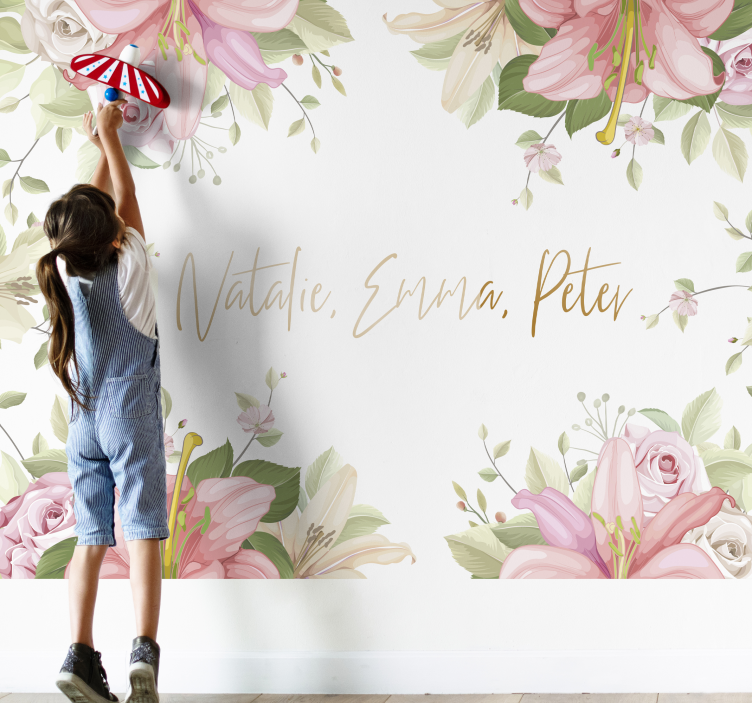 Fototapet cu flori aranjament floral personalizat - TenStickers