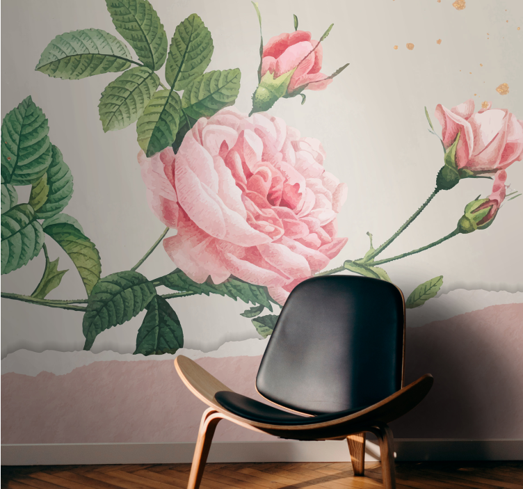 Fototapet cu flori buchet de trandafiri roz - TenStickers