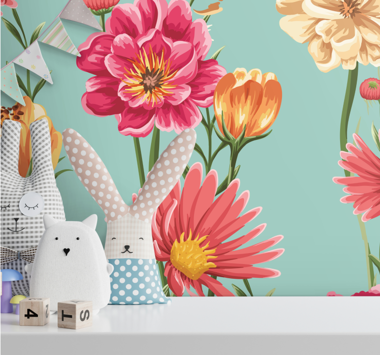 Fototapet cu flori compoziție florală colorată - TenStickers