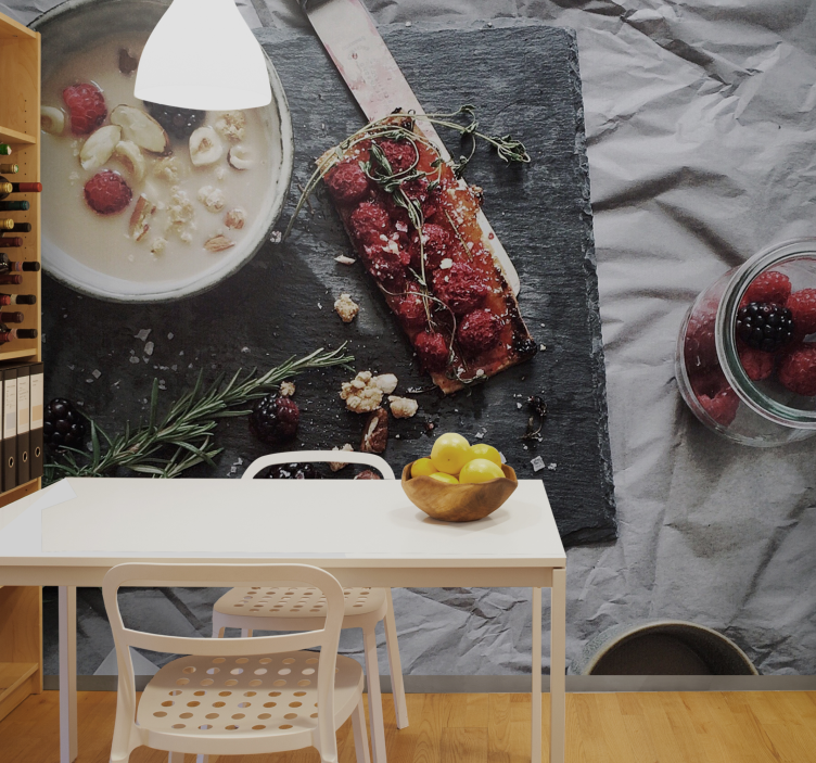 Fototapet cu flori deliciu de fructe de pădure - TenStickers