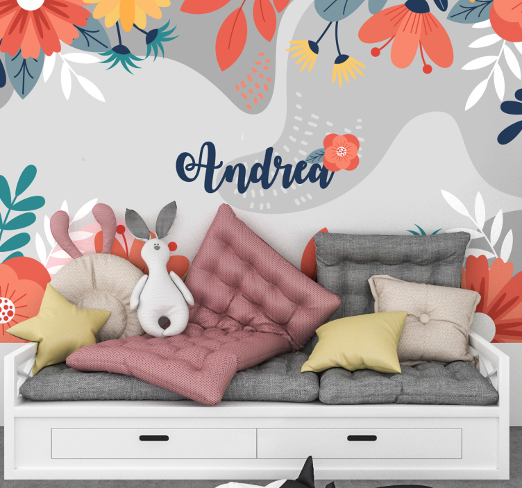 Fototapet cu flori design floral personalizat - TenStickers