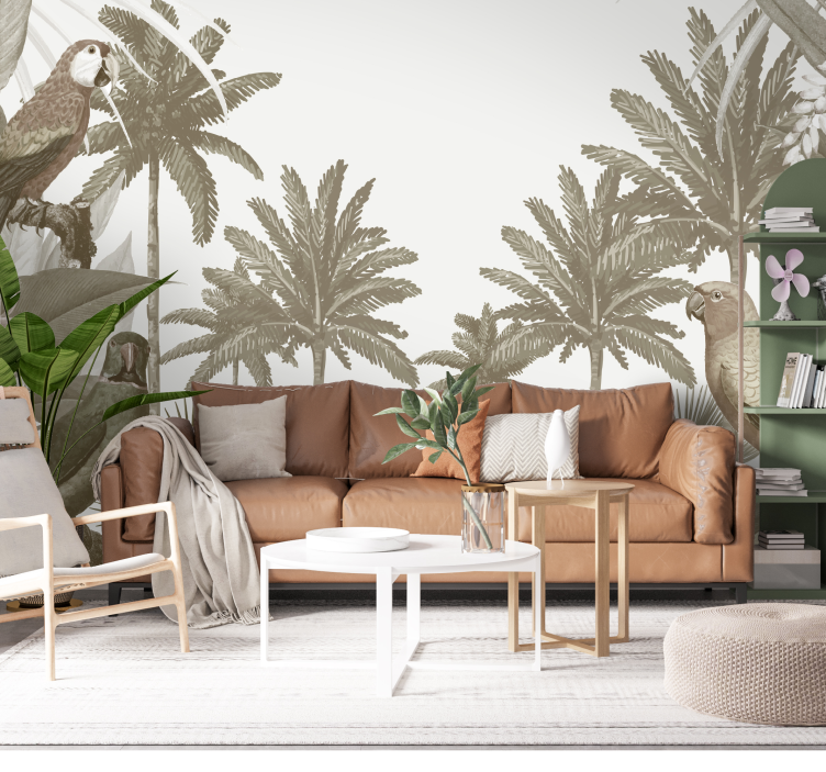 Tapet junglă fauna tropicală de epocă - TenStickers