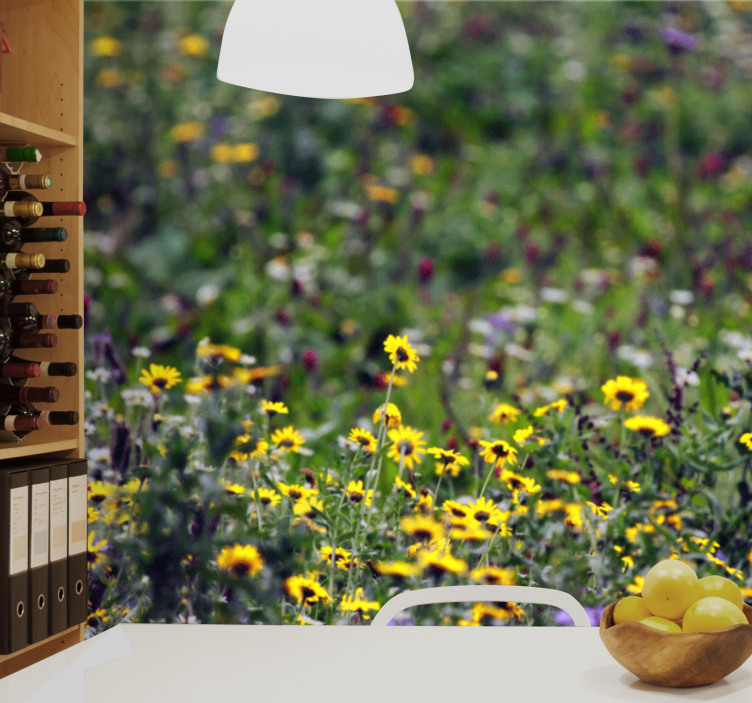 Fototapet cu flori flori de câmp însorite - TenStickers