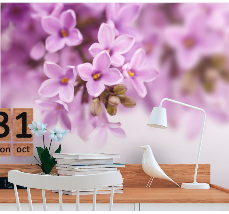 Fototapet cu flori flori de liliac delicate - TenStickers