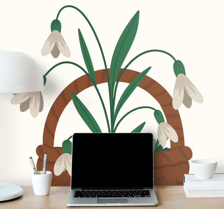 Fototapet cu flori flori delicate de zdropiță - TenStickers