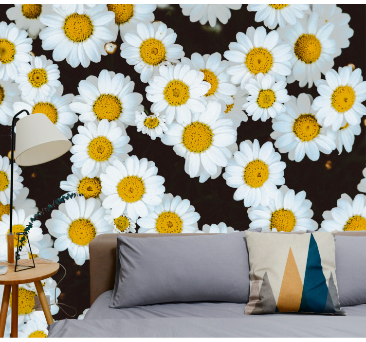 Fototapet cu flori model floral de mușețel - TenStickers