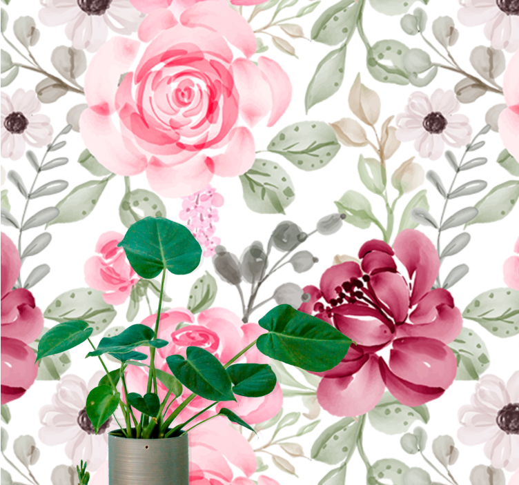 Fototapet cu flori model floral înflorit - TenStickers