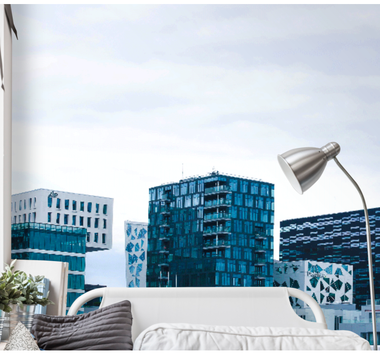 Fototapet de oraș orizont urban modern - TenStickers