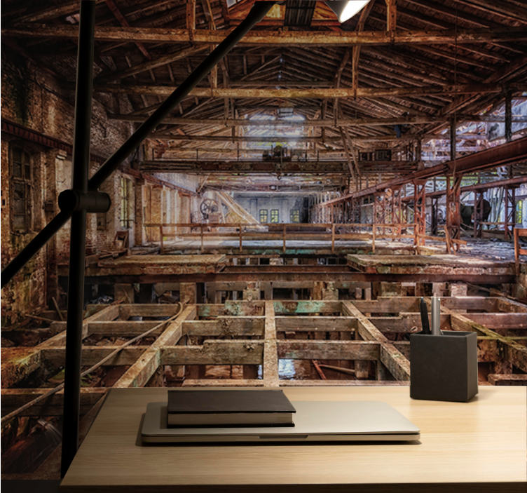 Fototapet de oraș spațiu industrial abandonat - TenStickers