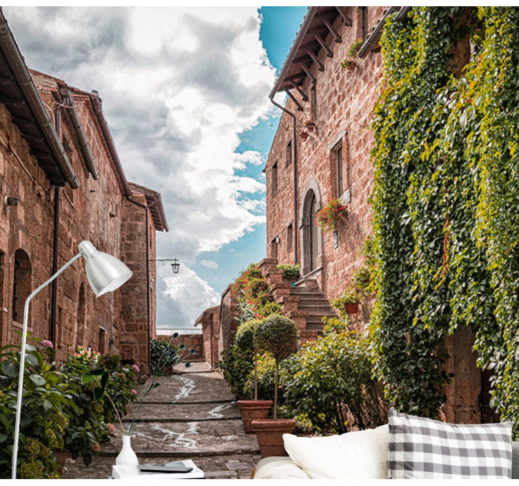 Fototapet de oraș stradă italiană fermecătoare - TenStickers