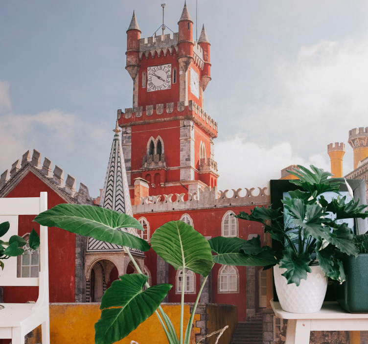 Fototapet de oraș turn roșu istoric - TenStickers