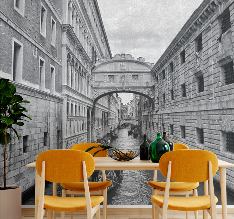 Fototapet de oraș vedere asupra canalelor venețiene - TenStickers