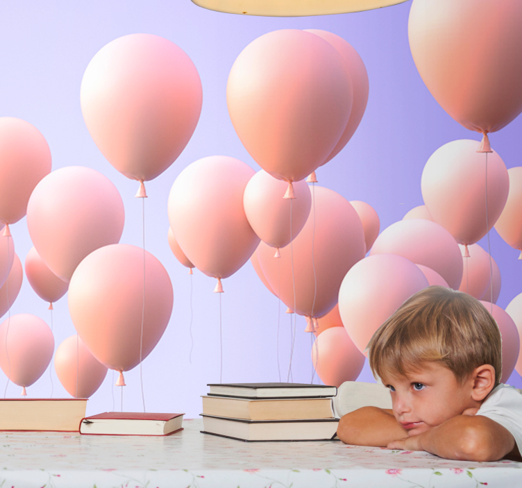 Fototapet dragoste momente de bucurie cu baloane - TenStickers