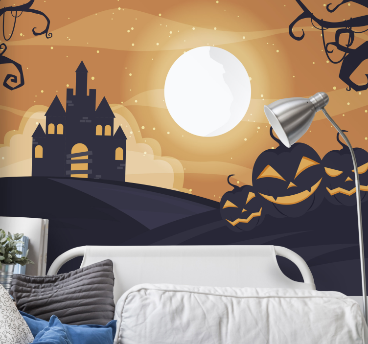 Fototapet Halloween noaptea castelului bântuit - TenStickers