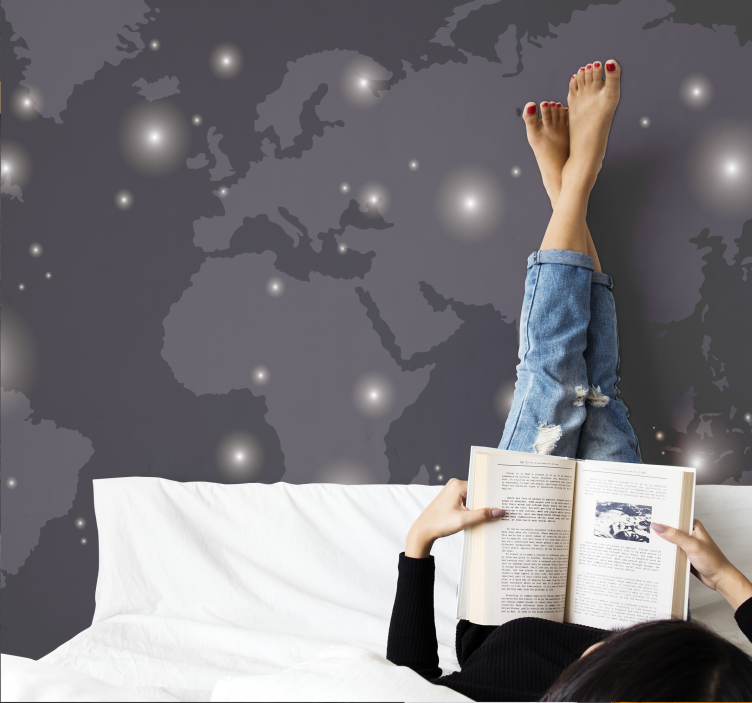 Fototapet harta lumii cadastru al lumii înstelate - TenStickers