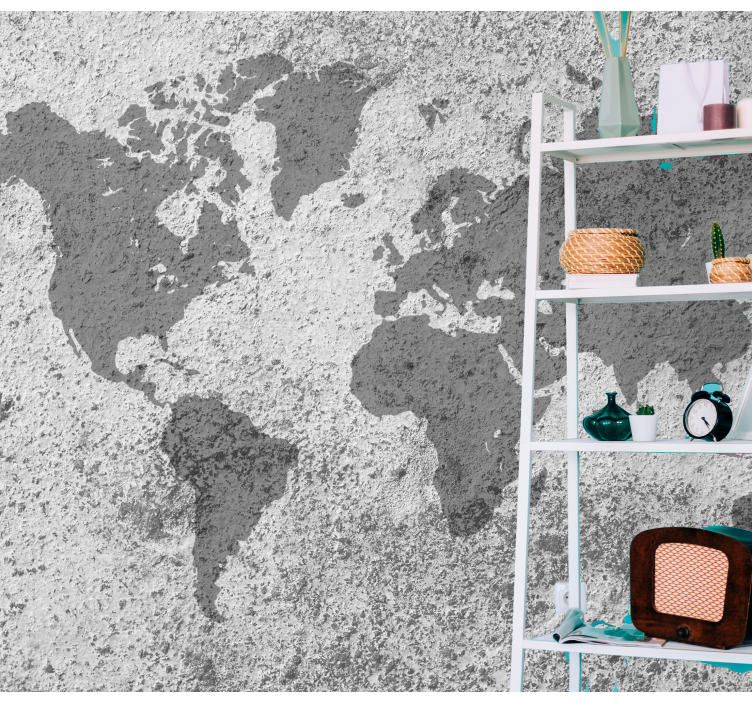 Fototapet harta lumii mapa artistică a globului - TenStickers