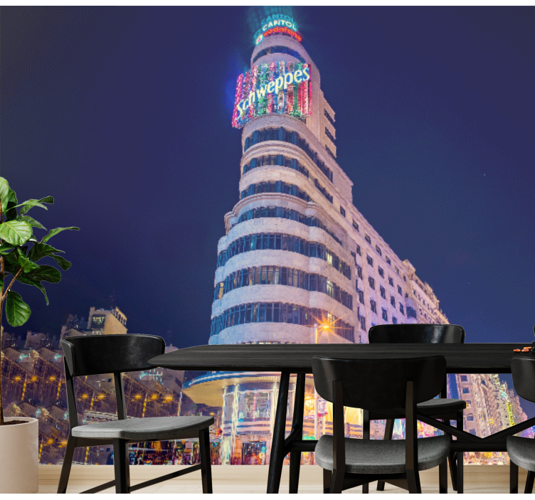 Fototapet madrid peisaj nocturn madrid - TenStickers