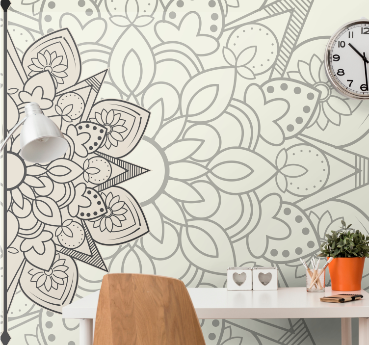 Fototapet mandale cu motive florale elaborate - TenStickers