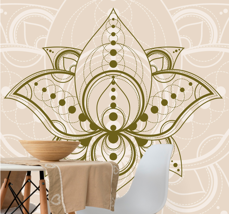 Fototapet mandale design elegant cu lotus - TenStickers