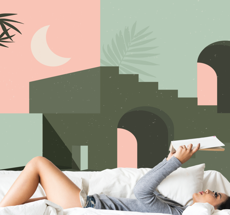 Fototapet modern compoziție geometrică abstractă - TenStickers