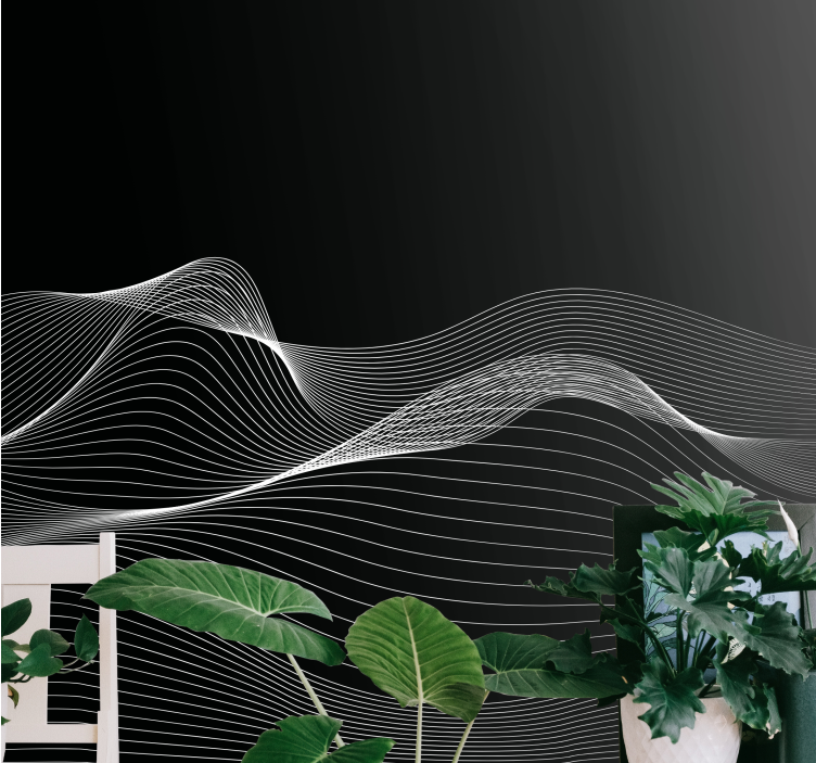 Fototapet modern linii elegante curgătoare - TenStickers