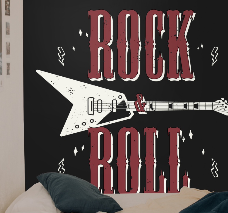 Fototapet muzică design chitară rock - TenStickers