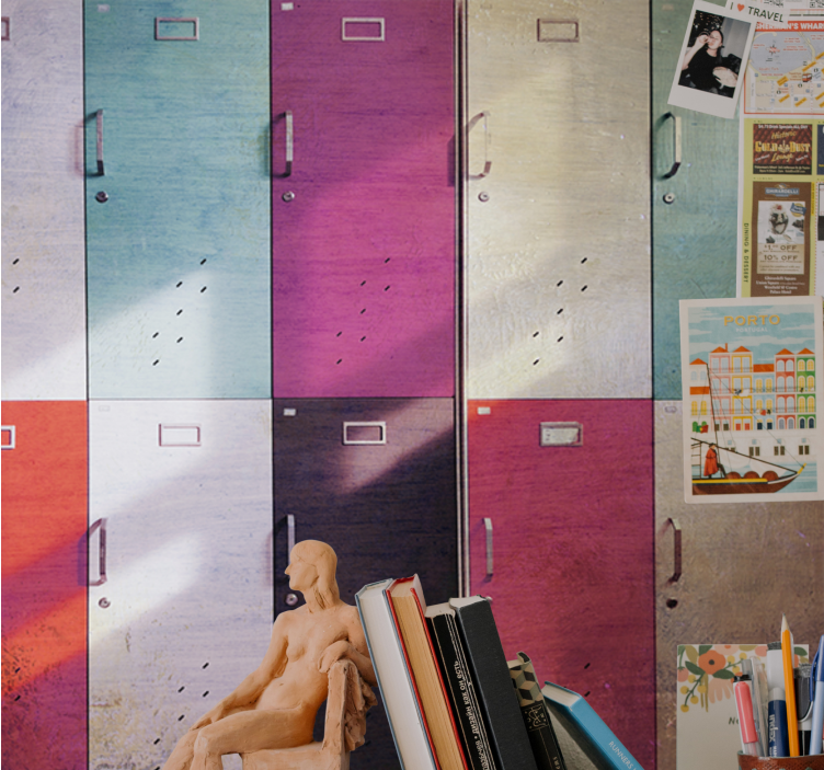 Fototapet muzică uși de dulap colorate - TenStickers