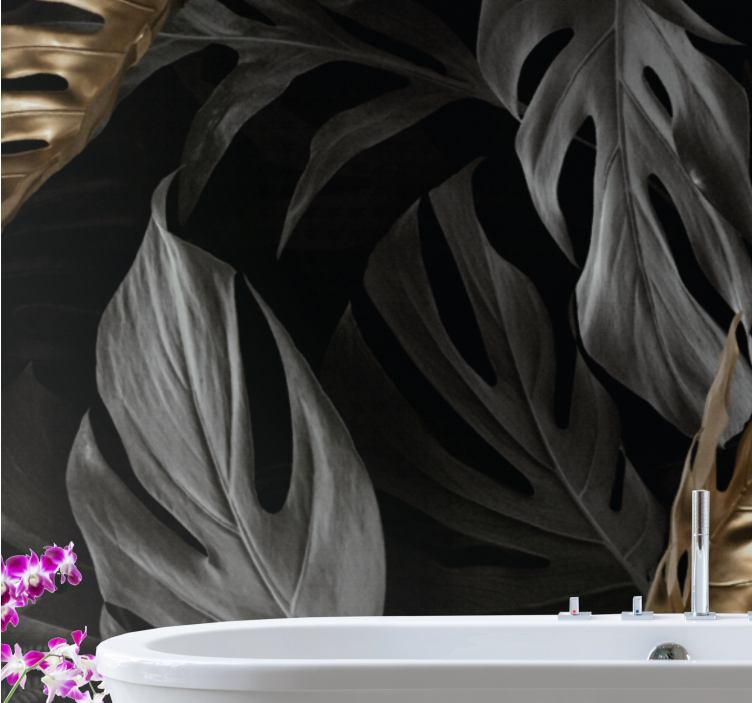 Fototapet natura concepte cu frunze tropicale - TenStickers