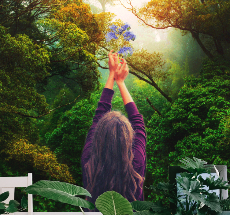 Fototapet natura Întinderea spre flori - TenStickers