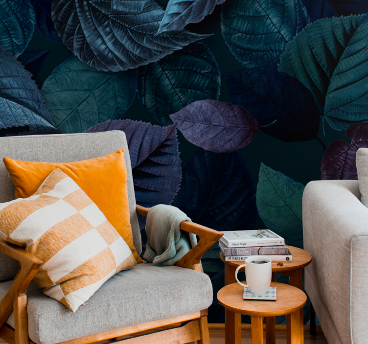 Fototapet natura modele de frunze delicate - TenStickers