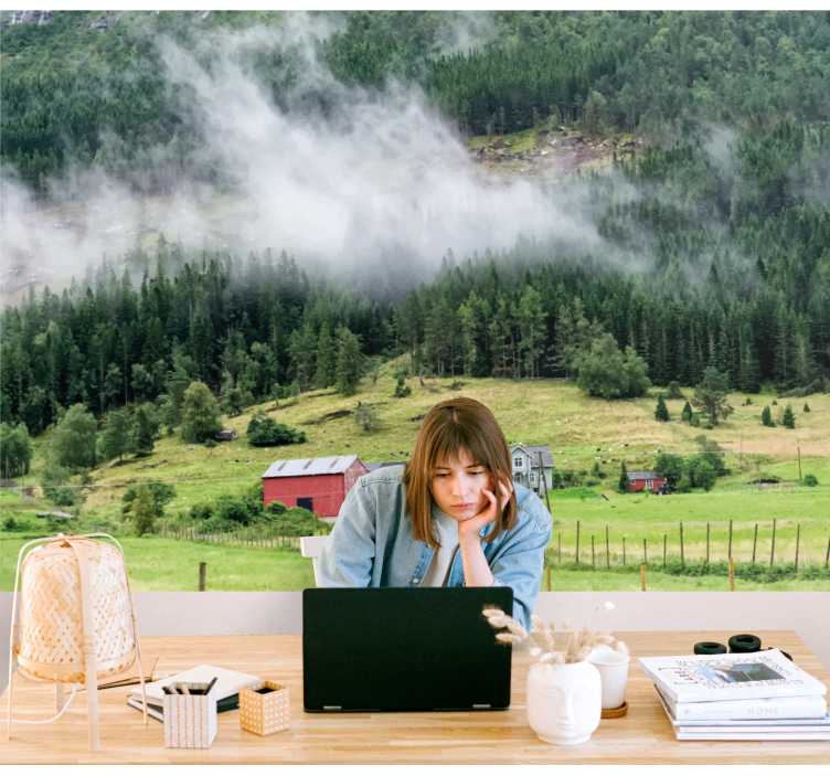 Fototapet natura pădure norvegiană - TenStickers