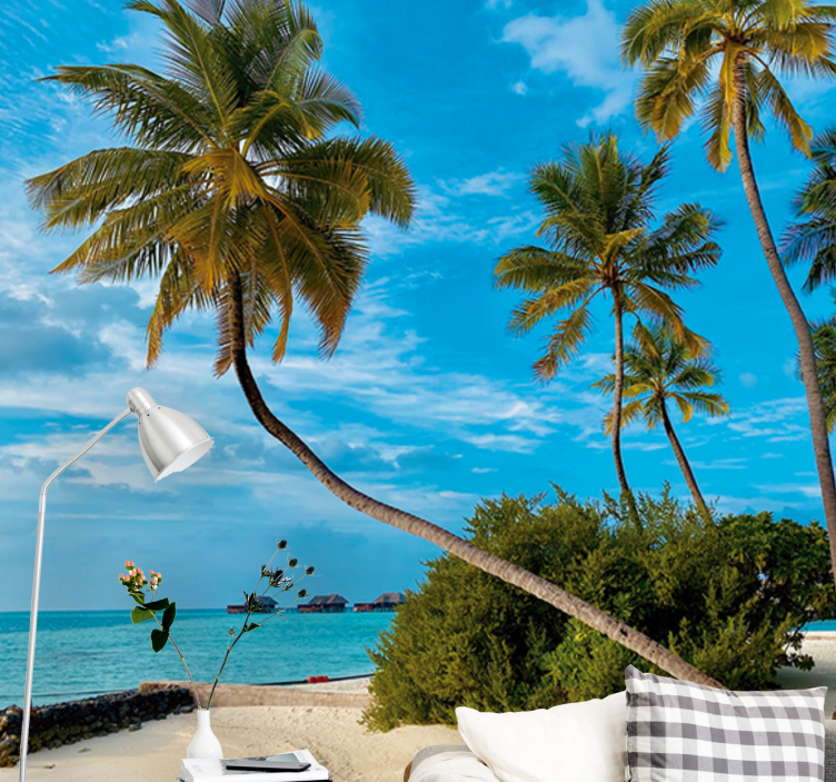 Fototapet natura peisaj cu palmieri tropicali - TenStickers