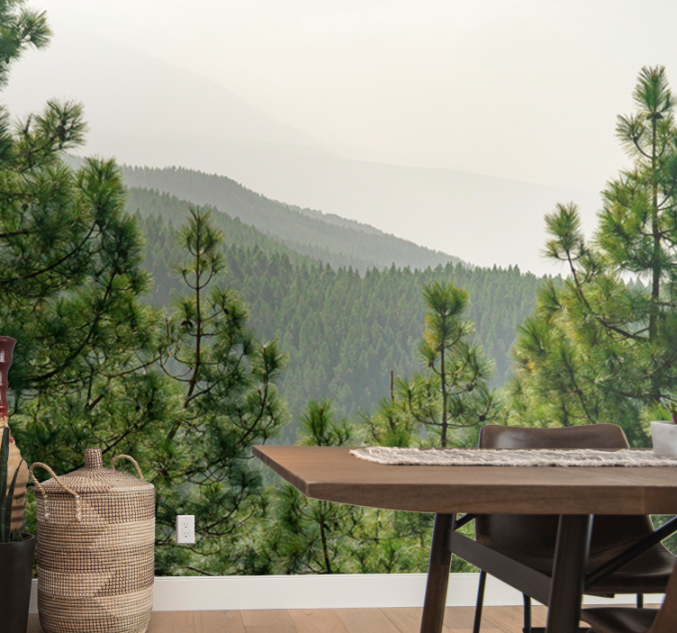 Fototapet natura peisaj cu verdeață luxuriantă - TenStickers