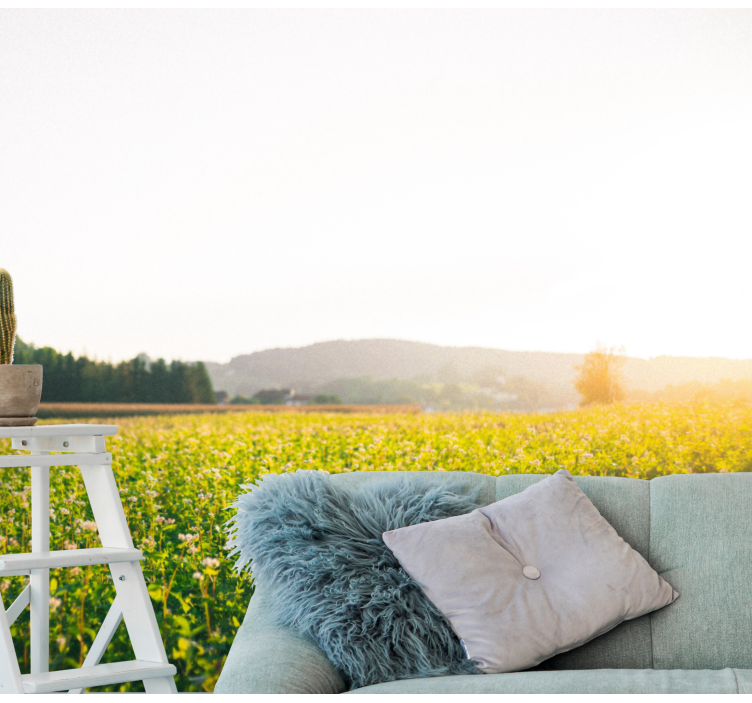 Fototapet natura peisaj de pajiște liniștit - TenStickers