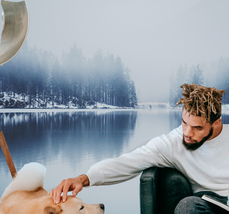 Fototapet natura peisaj lac liniștit - TenStickers