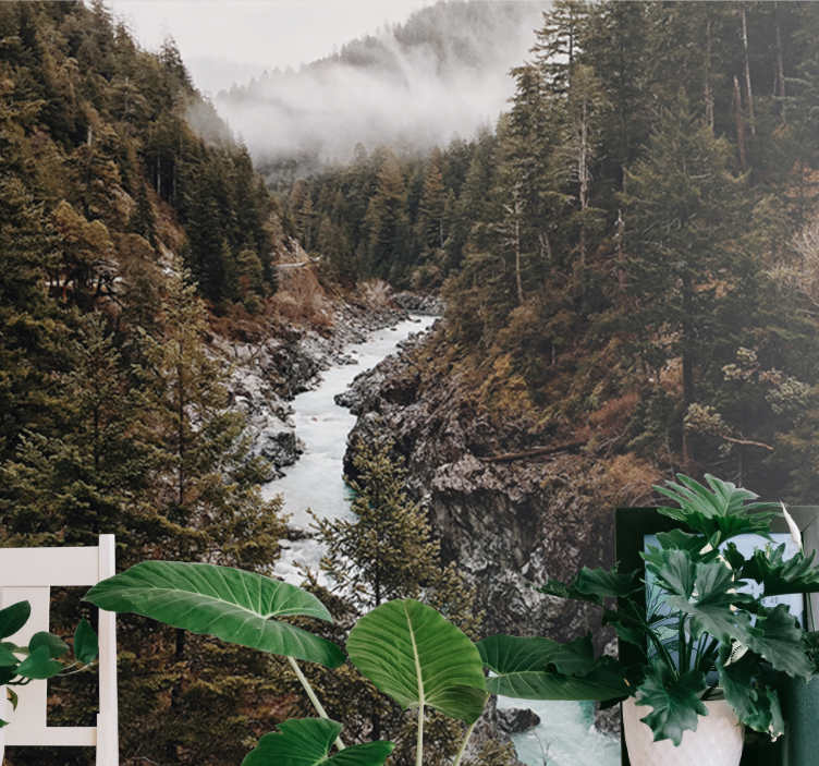 Fototapet natura peisajul majestuos al unui râu - TenStickers