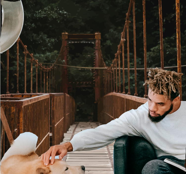 Fototapet natura poduri în natură - TenStickers