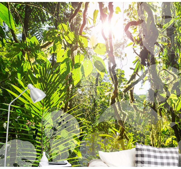 Fototapet natura refugiu cu vegetație luxuriantă - TenStickers