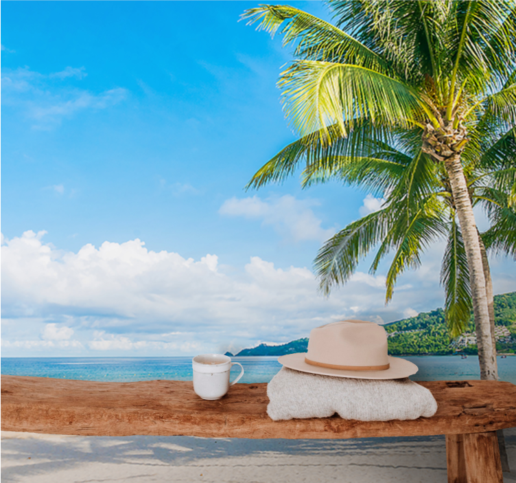 Fototapet natura refugiu pe țărm tropical - TenStickers