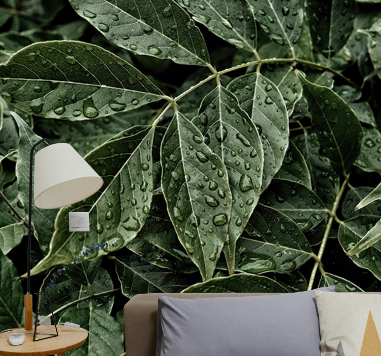 Fototapet natura suprafață de frunziș vibrant - TenStickers