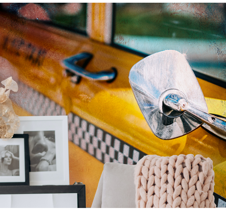 Fototapet new york taxiul galben iconic - TenStickers