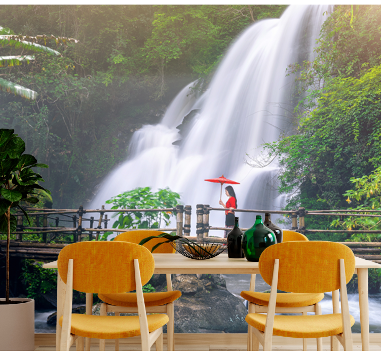 Fototapet peisaje cascadă liniștită - TenStickers