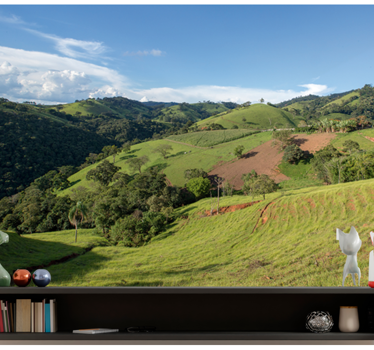 Fototapet peisaje dealuri verzi și ondulate - TenStickers