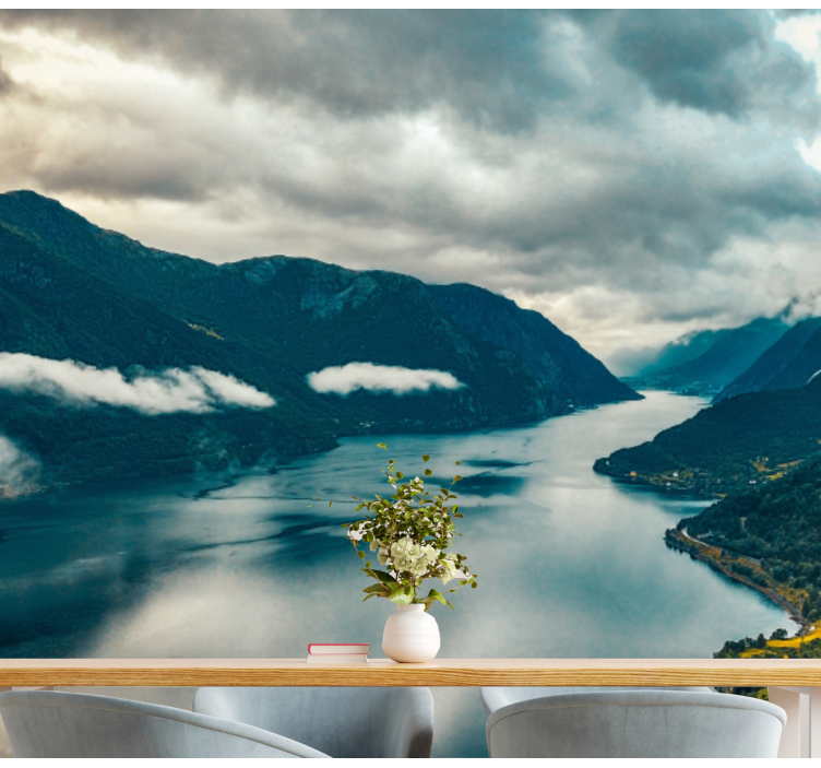 Fototapet peisaje lac de munte oglindă - TenStickers