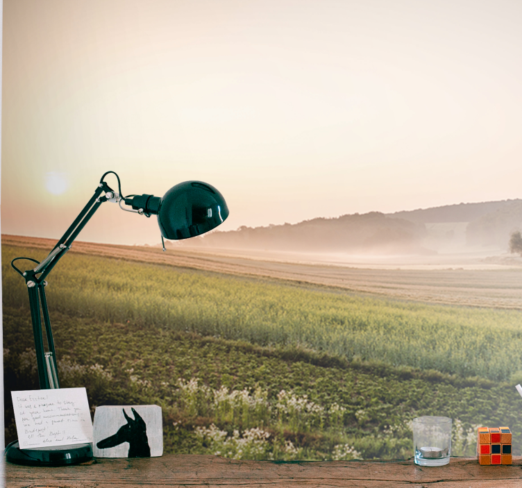 Fototapet peisaje pajiști verzi liniștite - TenStickers