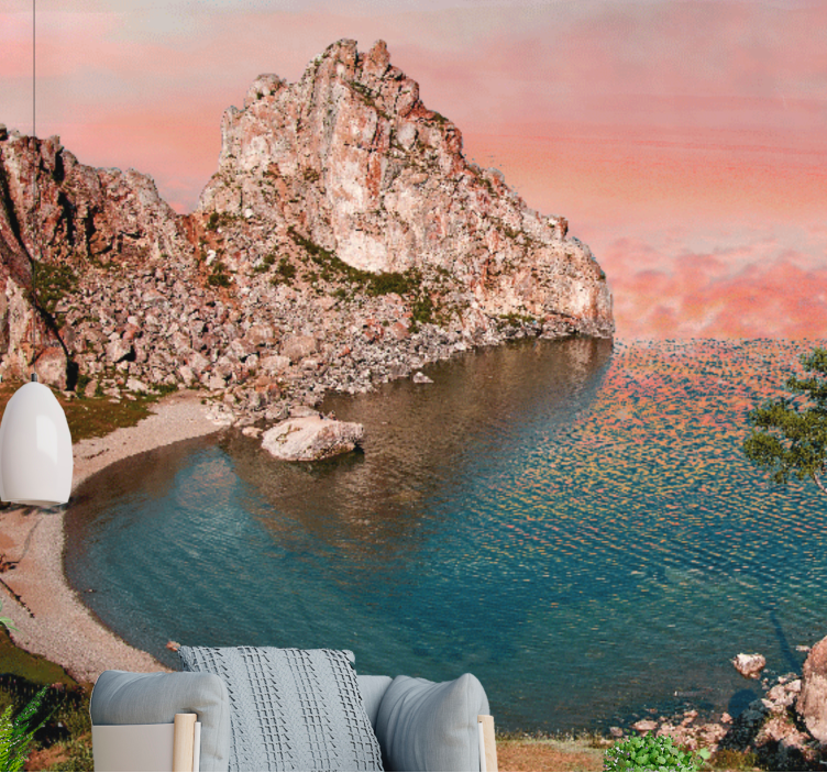 Fototapet peisaje perspectivă asupra oceanului liniștit - TenStickers