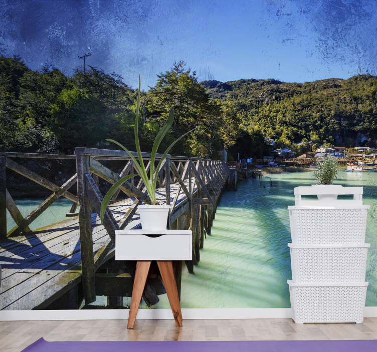 Fototapet peisaje potecă pitorească de coastă - TenStickers