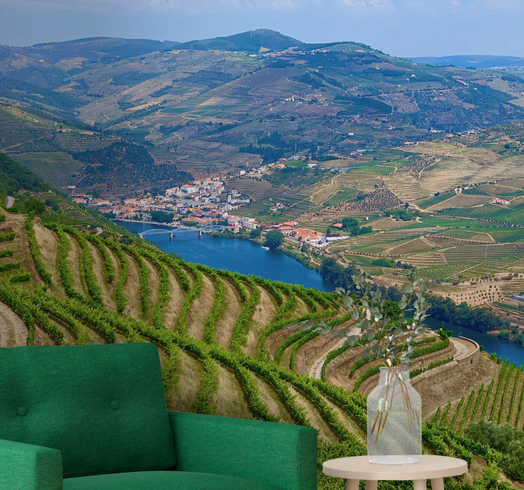 Fototapet peisaje râul valea viei - TenStickers