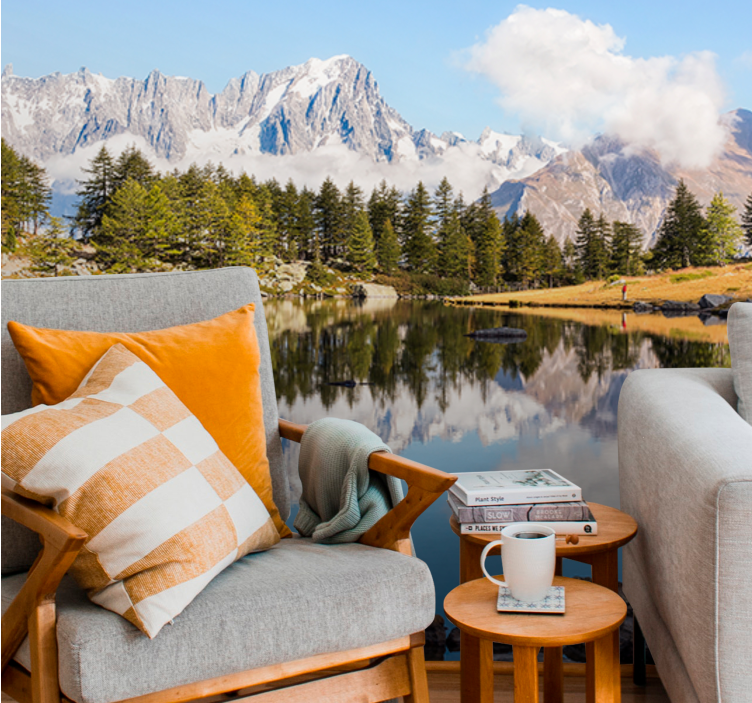 Fototapet peisaje reflexie montană - TenStickers